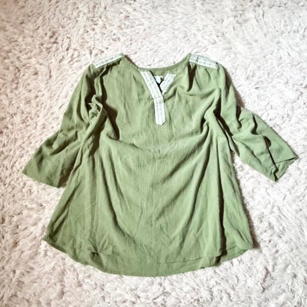 Forest Minimalist Boho Natural Granola Cottage Core Top Womens L Hobbit RenFaire